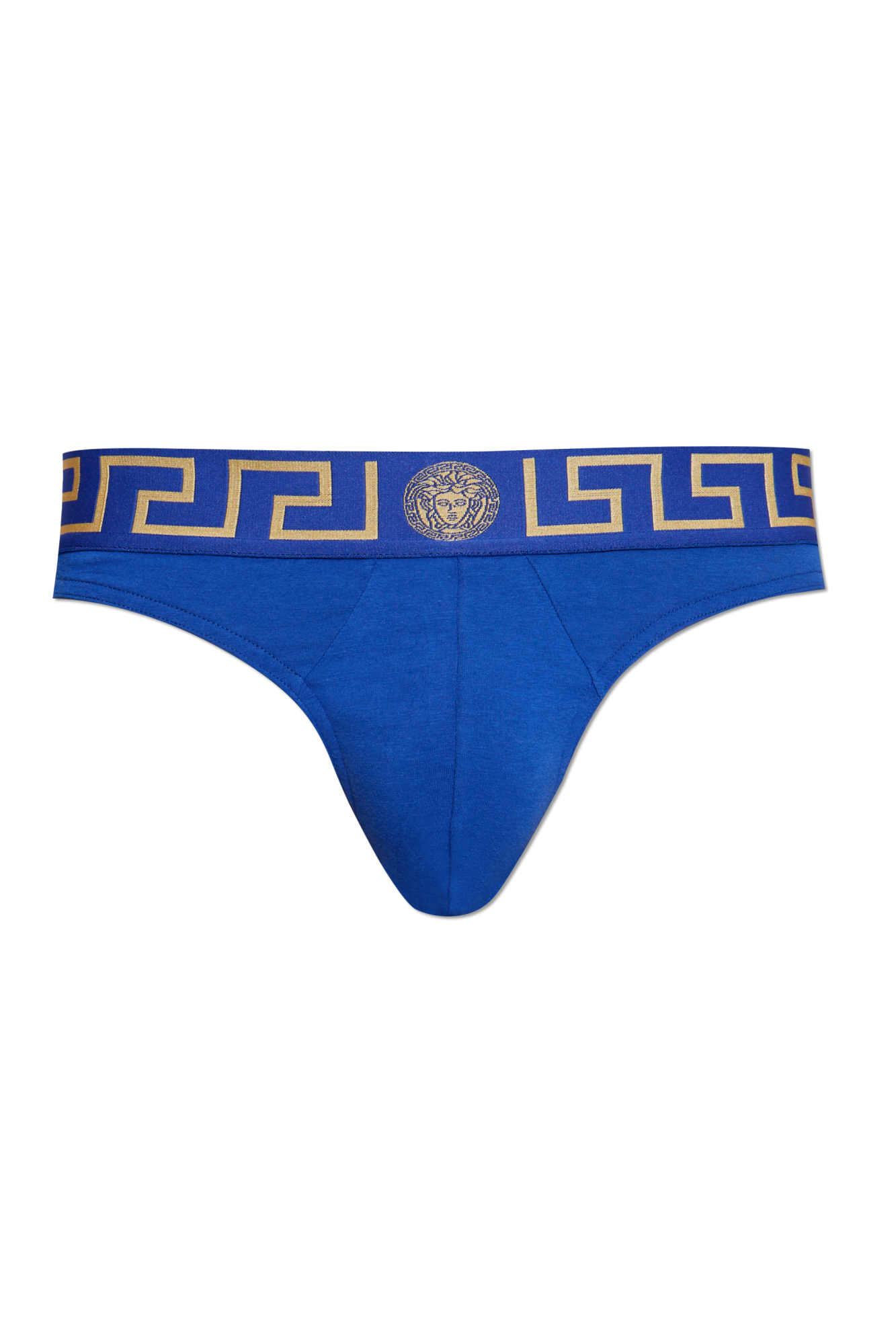 【送料&関税込】Versace Cotton Thongs Versace Greca Border Thong | Saks Fifth Avenue